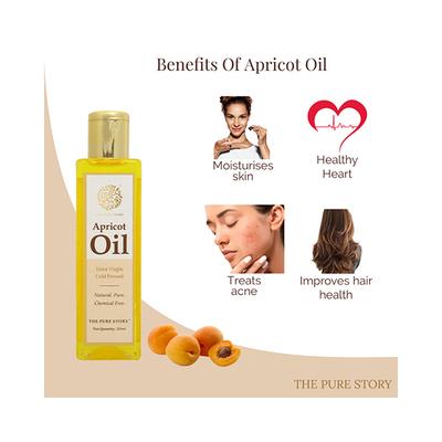 The Pure Story Apricot Oil Pure Natural Cold Pressed Oils 200ml - Face Oils