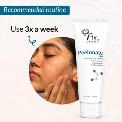 Fixderma Mandelic Acid + Salicylic Acid Face Wash, Peelonate Aha and Bha Face & body Cleanser 75gm - Face Wash & Cleansers