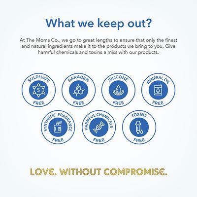 The Mom's Co. Natural Baby Shampoo with Organic Argan Oil & Moringa Oil Tear Free Soap Free 400ml 1's - Baby Shampoo