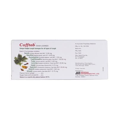 Cofftab Lozenges 10'S - Sore Throat Lozenges