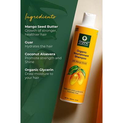Organic Harvest Organic Nourishment Shampoo With Mango Butter 250 ml - Shampoos