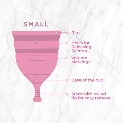 Pee Safe Reusable Menstrual Cup with Medical Grade Silcone for Women - Small 1's - Menstrual Cups