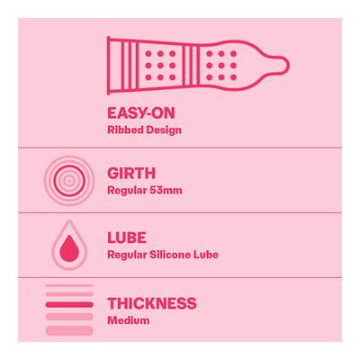 Durex Condoms - Extra Ribbed 10's - Plain/Flavoured Condoms