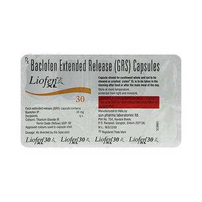 Liofen XL 30mg Capsule 10'S - Muscle Cramps/Spasticity-Mus
