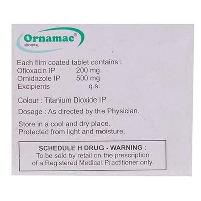 Ornamac Tablet 10'S - Bacterial Infections-Qui