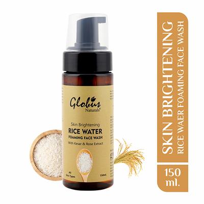 Globus Naturals Skin Brightening Rice Water Foaming Face Wash 150 ml - Face Wash & Cleansers