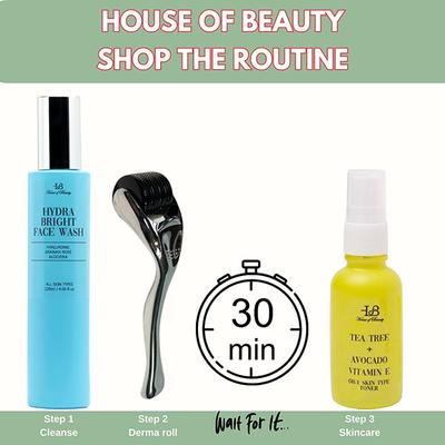 House of Beauty Derma Roller 1.00Mm For Home Use, Reduces Hairfall, Balding & Stretchmarks 1's - Derma Rollers