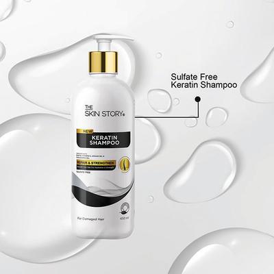The Skin Story New Keratin Repair & Strengthen Shampoo 450 ml - Shampoos