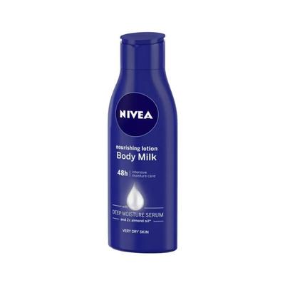 Nivea Body Milk Nourishing Lotion 72h Moisture Intense Care, Almond Oil & Vitamin E for Dry to Very Dry Skin 120ml - Lotions & Creams