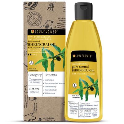 Soulflower Coldpressed Bhringraj Hair Oil 225 ml - Hair Oils