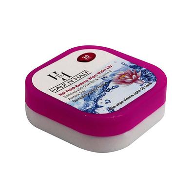 Half N Half Nail Polish Remover Wipes, Water Lily Enriched with Olive Oil & Vitamin E 30 Pcs 1's - Nail Polish Remover