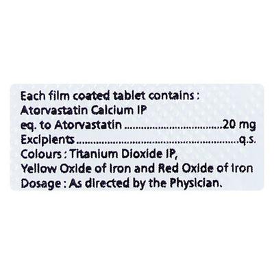 ATROCARD 20mg Tablet 10's - High Cholesterol-Dys