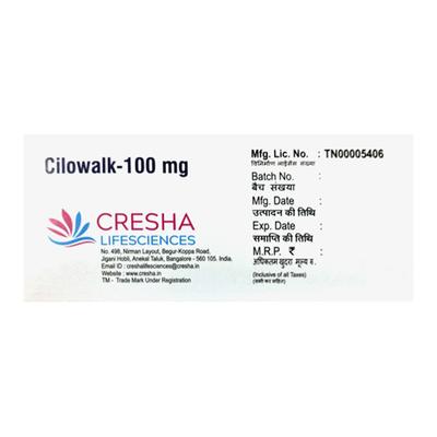 CILOWALK 100mg Tablet 10's - Intermittent Claudication-Per
