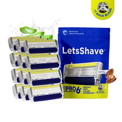 LetsShave Pro 6 Plus Razor Blades - Men 12's - Razors & Cartridges