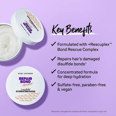 Marc Anthony Repair Bond +Rescueplex Hydrating Mask 227 g - Hair Masks & Packs