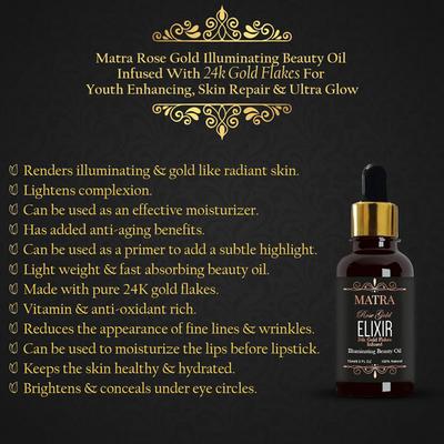 Matra Elixir Illuminating Beauty Oil - Rose Gold 15 ml - Face Creams