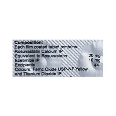 ROSUFIT EZ 20 Tablet 10's - High Cholesterol-Dys