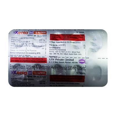 XENIA M 12.5/500 Tablet 10's - Diabetes-Ant