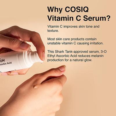 Cos IQ Vitamin C 8 percent Face Serum Only 2 Ingredients Safe and Effective Skin Brightening Serum 30 ml - Face Serum