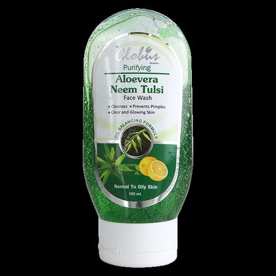 Globus Remedies Aloe Vera Neem & Tusli Face Wash 100 ml - Face Wash & Cleansers