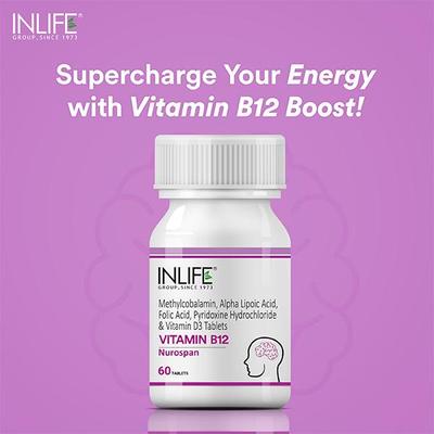 INLIFE Vitamin B12 Tablets 60's - Multi-Vitamins