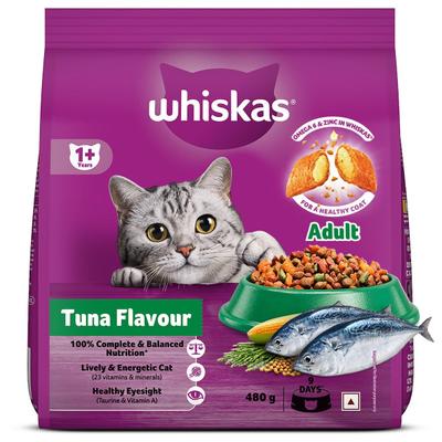 Whiskas Adult Tuna Flavour 480 gm - Petfood