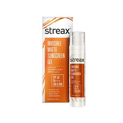 Streax Invisible Matte Gel Sunscreen SPF 50 PA+++, spf 50 , dry skin & combination skin 50 g - Face Sunscreen