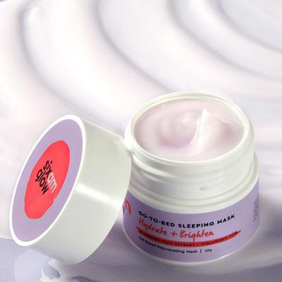 Sixam Glow Go-To-Bed Sleeping Mask, Gel Based Brightening Mask with Hyaluronic Acid 50 gm - Masks & Peels