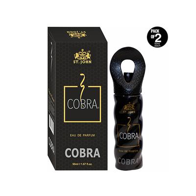 St. John Cobra Eau De Parfum - Pack of 2 x 50 ml - Men Deodorants/Roll-Ons