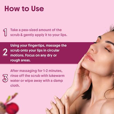Aravi Organic Beetroot Lip Lightening Scrub Balm For Dark, Chapped and Pigmented Lips 15 gm - Lip Scrubs