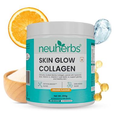 Neuherbs Skin Glow Collagen Powder 200 gm - Hair & Skin
