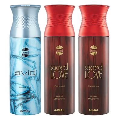 Ajmal Avid Sacred Love Sacred Love Deodorant Spray (Pack of 3) 200 ml - Perfumes (Edt/Edp)