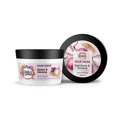 Buds & Berries Red Onion & Ginseng Hair Masks 200 ml - Hair Masks & Packs
