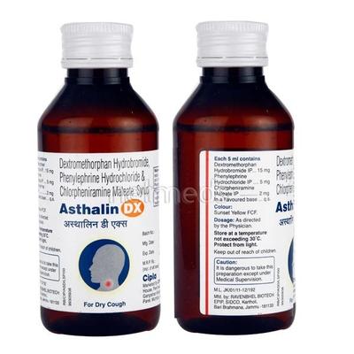 Asthalin DX Syrup 100ml - Cough And Cold-Cou