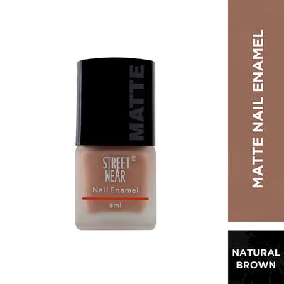 Streetwear Nail Enamel (Matte) - Natural Brown 8 Ml - Nail Polish