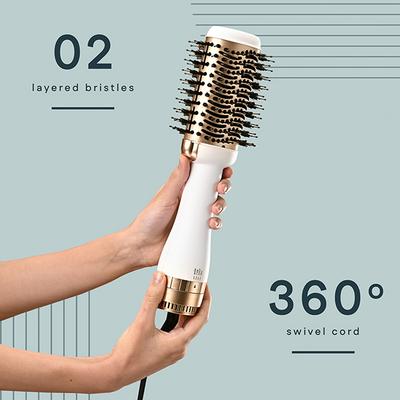 WINSTON Blow Drying Brush With Adjustable Temperature Setting 1200W - White 1's - Multi-Stylers