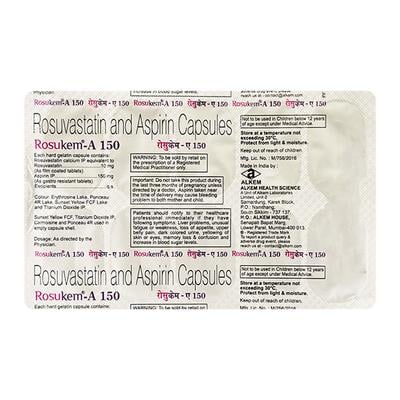 Rosukem A 150mg Capsule 10'S - High Cholesterol-Dys