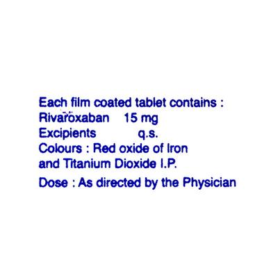 ROVOR 15 Tablet 10's - Blood Clot-Ant