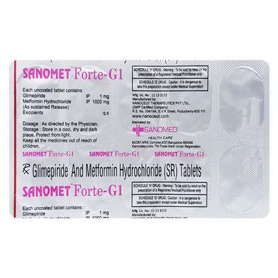 SANOMET FORTE G 1 Tablet 10's - Diabetes-Ant