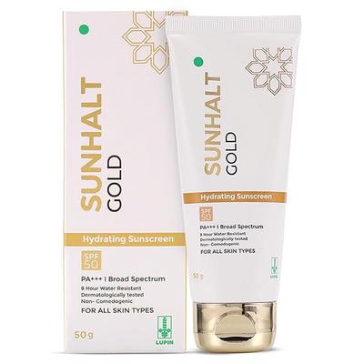 SUNHALT GOLD SPF 50 PA+++ HYDRATING Sunscreen 50g - Sun Protectors-Emo