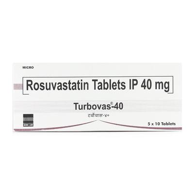 Turbovas 40mg Tablet 10'S - High Cholesterol-Dys