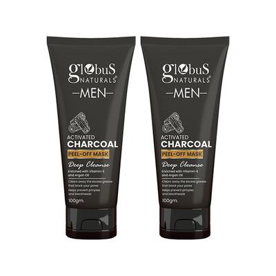 Globus Naturals Anti Pollution & Anti Acne Charcoal Peel Off Mask, 100gm each 2's - Masks & Peels