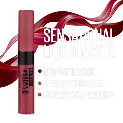 Maybelline New York Sensational Liquid Matte Lipstick, 24 Touch Of Spice 7 ml - Liquid Lipsticks