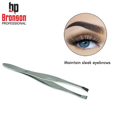 Bronson Professional Tweezer Plucker With Square Tip 1's - Nail Care