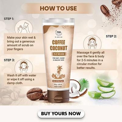 TNW - The Natural Wash Coffee Coconut Scrub 125 gm - Face Wash & Cleansers