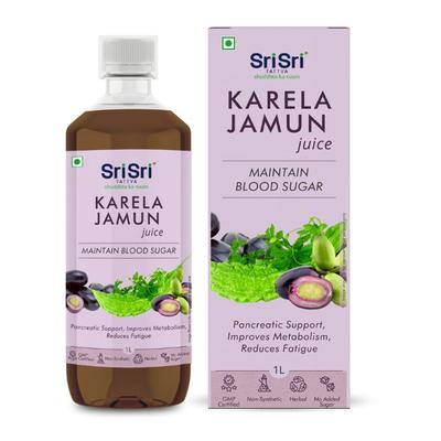 Sri Sri Tattva No Added Sugar Juice - Karela Jamun 1000 ml - Ayurvedic Juices