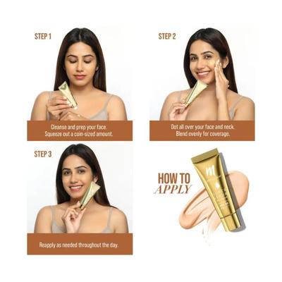 MyGlamm Super Serum BB creamWith Hyaluronic Acid SPF 50 PA+++ - 201 Pine 30gm - Contour