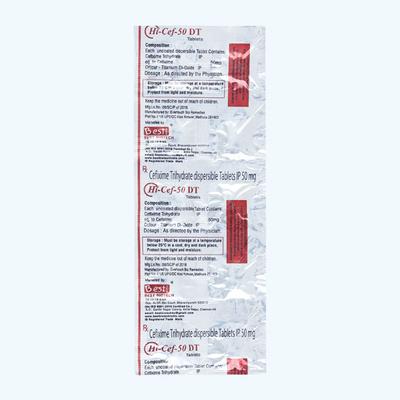 HI CEF 50 DT Tablet 10's - Bacterial Infections-Cep