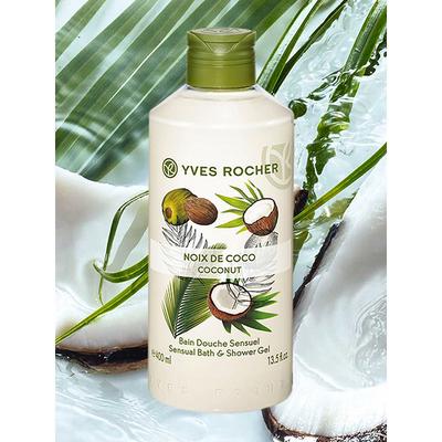 Yves Rocher Sensual Bath & Shower Gel Coconut 400 ml - Shower Gels & Body Wash