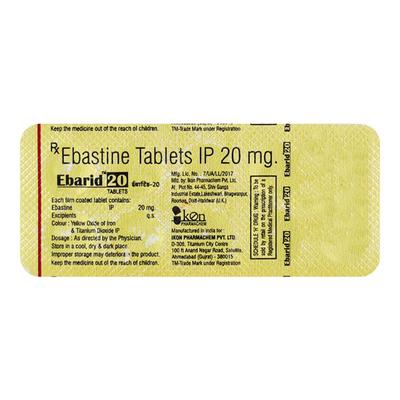 EBARID 20 Tablet 10's - Allergies-Ant